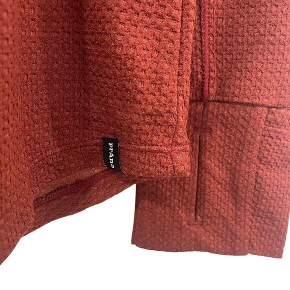 Prana Burgundy Long Sleeve Half Zip Wool Wensley Top Size S - Picture 10 of 12